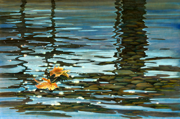 Early Fall, Acrylic on Clayboard